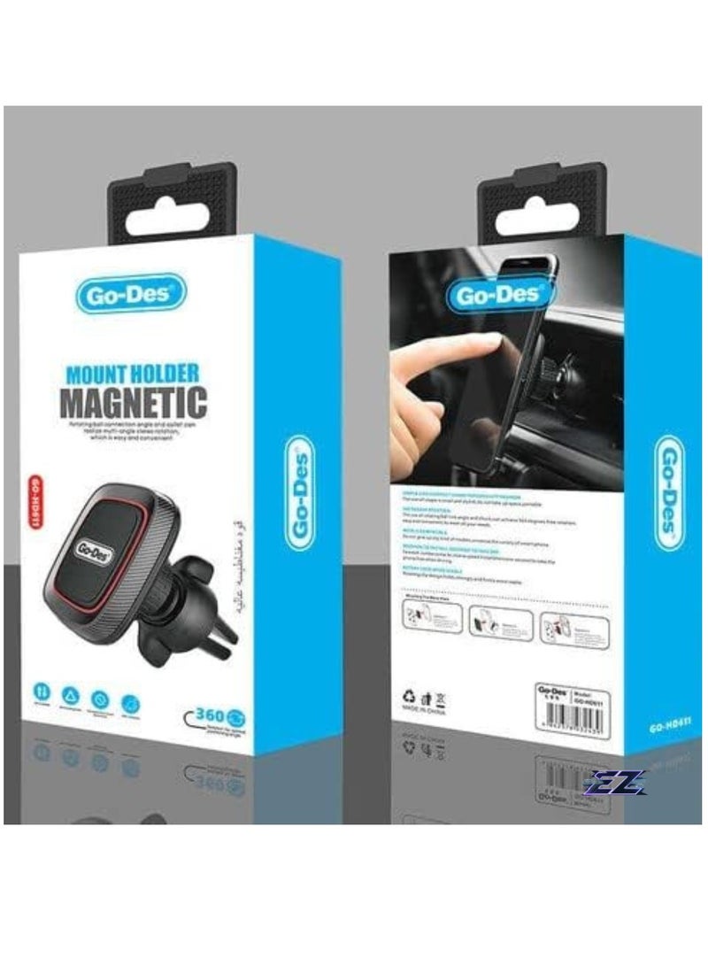 ELTRAZONE Car Air Vent Magnetic Phone Holder – 360° Rotation Mobile Car Mount - Image 5