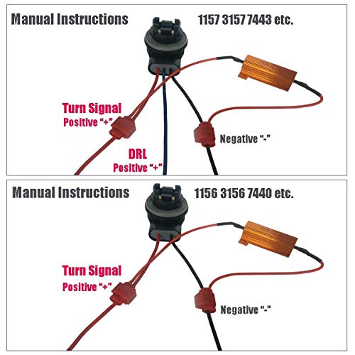 iBrightstar 50W 6ohm Load Resistors for Fix LED Bulb Fast Hyper Flash Turn Signal Blink Error Code - Image 4