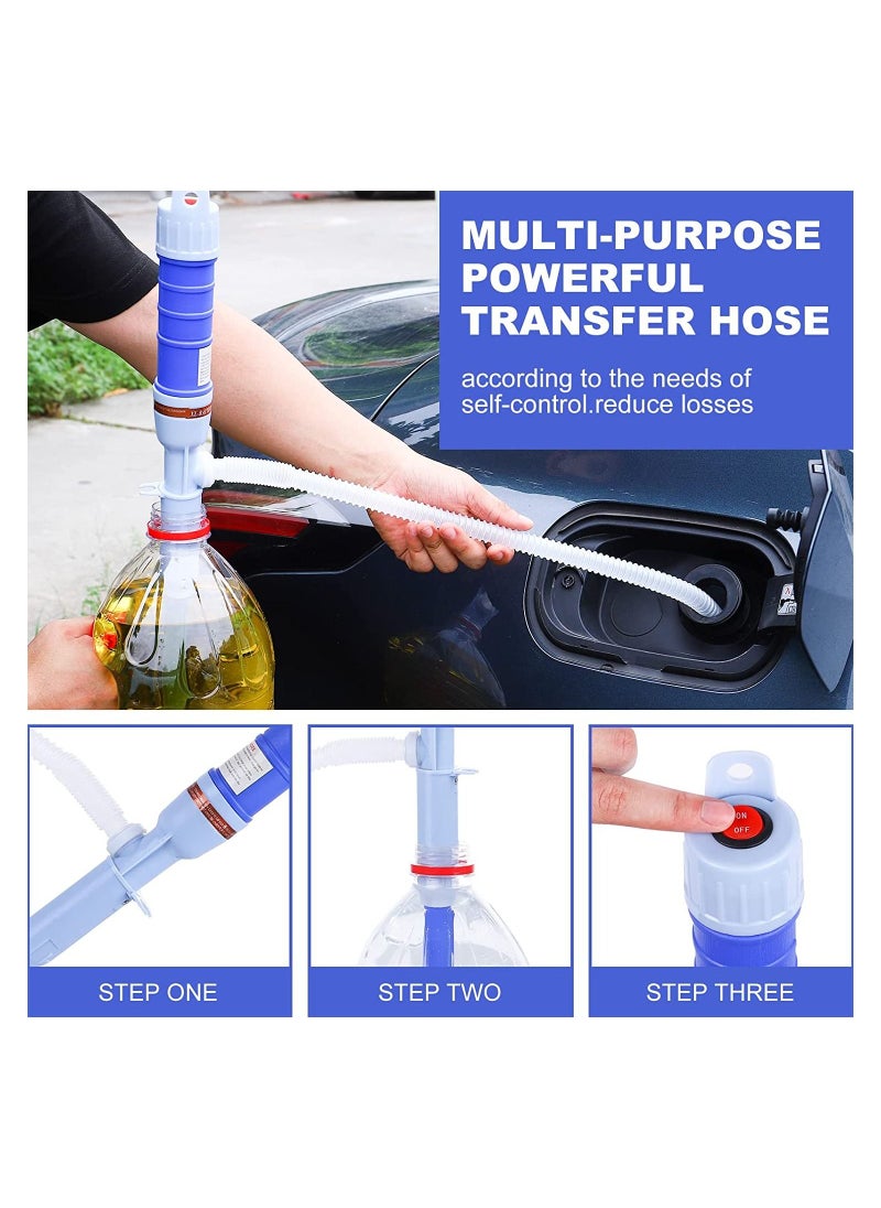 SYOSI 2 PCS Portable Electric Pump Battery Powered Electric Oil Pump Siphon Liquid Transfer Pump Portable HandHeld Pump Power Water Transfer Pumps for Fuel Gas Liquid Diesel Fish Tank  - Image 3