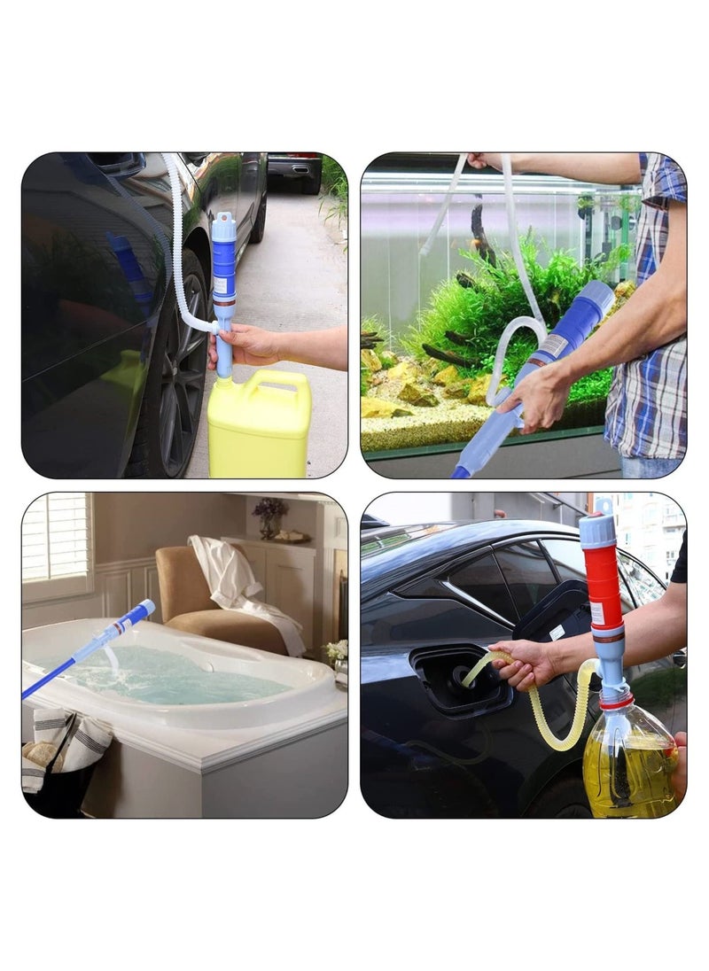 SYOSI 2 PCS Portable Electric Pump Battery Powered Electric Oil Pump Siphon Liquid Transfer Pump Portable HandHeld Pump Power Water Transfer Pumps for Fuel Gas Liquid Diesel Fish Tank  - Image 2