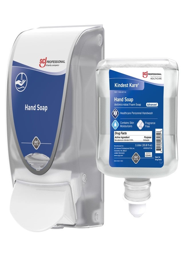 SC Johnson Professional Kindest Kare Advanced Hand Soap Starter Kit with Soap Dispenser and 1L Soap Cartridge for Hospital, Medical and Professional Use - Image 1