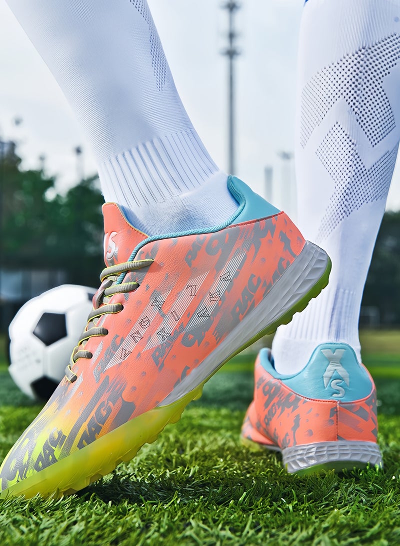 SKT Shiketro Football Shoes Men's And Women's Short Spikes Competition Artificial Grass Training Shoes - Image 2