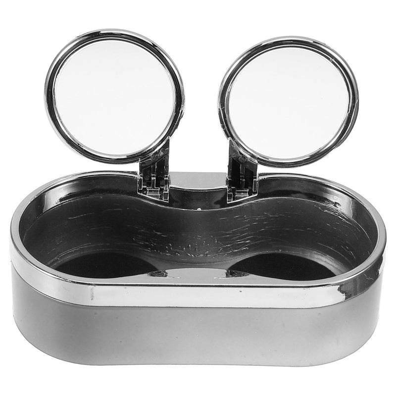 Universal Dual Cup Holder Car Organizer Silver Insert For Backseat Vehicle Use - Image 2
