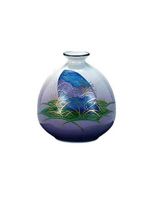 Yaki(Ware) Vase Traditional Japanese Ancient Yuzen Kimono Pattern