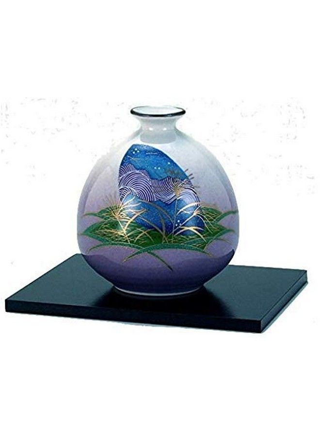 Yaki(Ware) Vase Traditional Japanese Ancient Yuzen Kimono Pattern