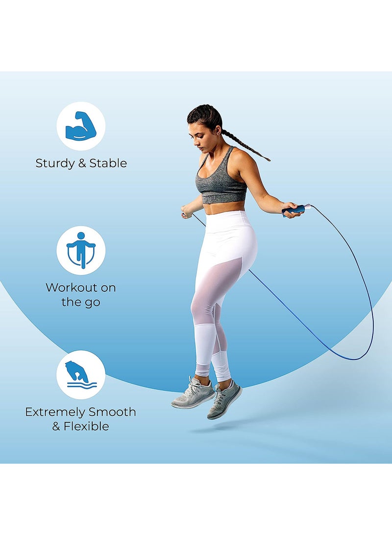 anythingbasic. Jump Rope, German technology-powered Tangle-Free Skipping Rope with Compact Design, Ergonomic Handles for Men and Women  - Image 2