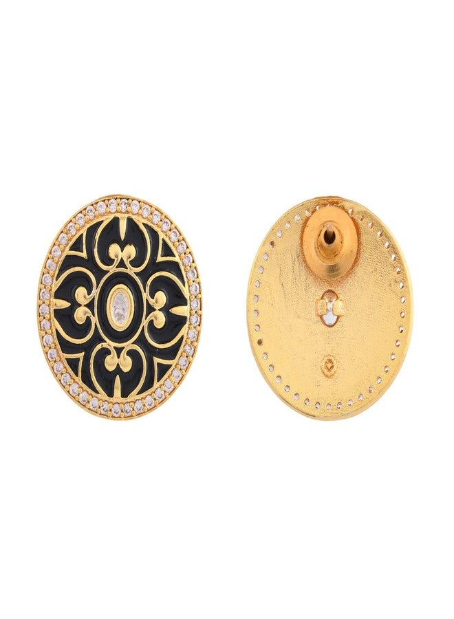 Voylla Pashmina Ziya Kundan Stud Earrings for Women Ethnic Stud Earrings Traditional Indian Jewellery Womens Day Gift for Her Kundan Earrings - Image 5