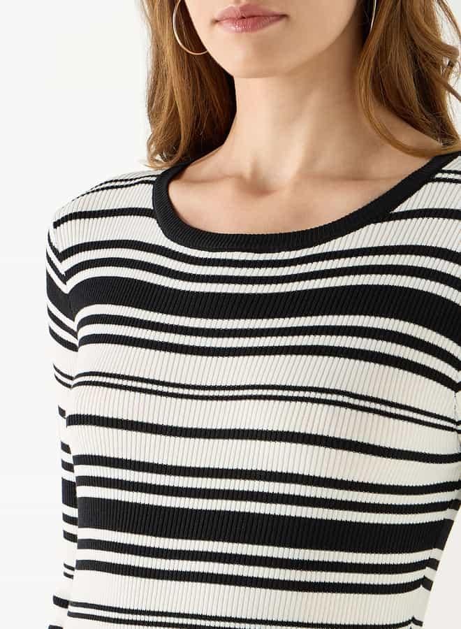 تواكستريمز فستان مقلم بقصّة ضيقة وأكمام طويلة من تو إكستريمز - Image 4