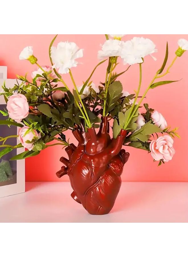 Unique Anatomical Heart Resin Vase Decorative Ornaments Indoor Outdoor Flower Pot - Image 5