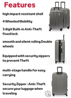 SONADA Luggage Set of 3 Hardside With 4 Wheels And Anti Theft Lock  - Image 5