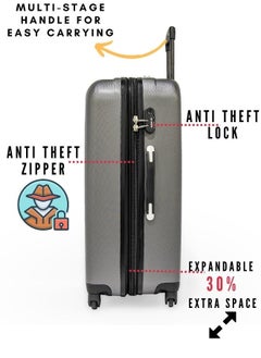 SONADA Luggage Set of 3 Hardside With 4 Wheels And Anti Theft Lock  - Image 4