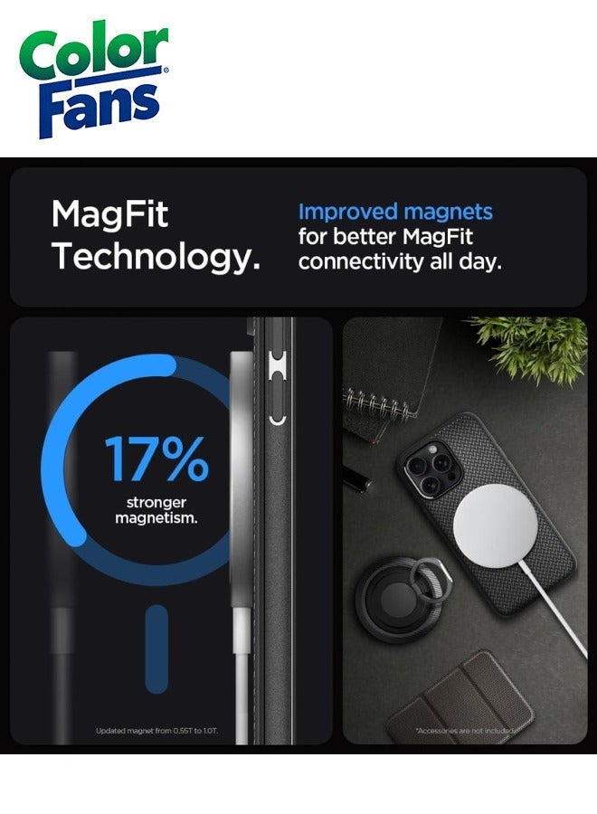 كولور فانس جراب ماج آرمور ماج فيت لهاتف آيفون 15 برو - أسود - Image 3