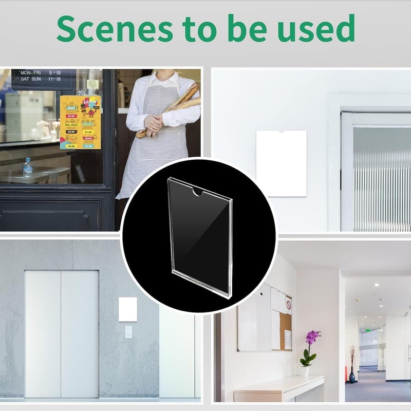 Al Raied ARS® Acrylic Wall Sign Holder - A4 Display Holder (3 Pack) - Image 3
