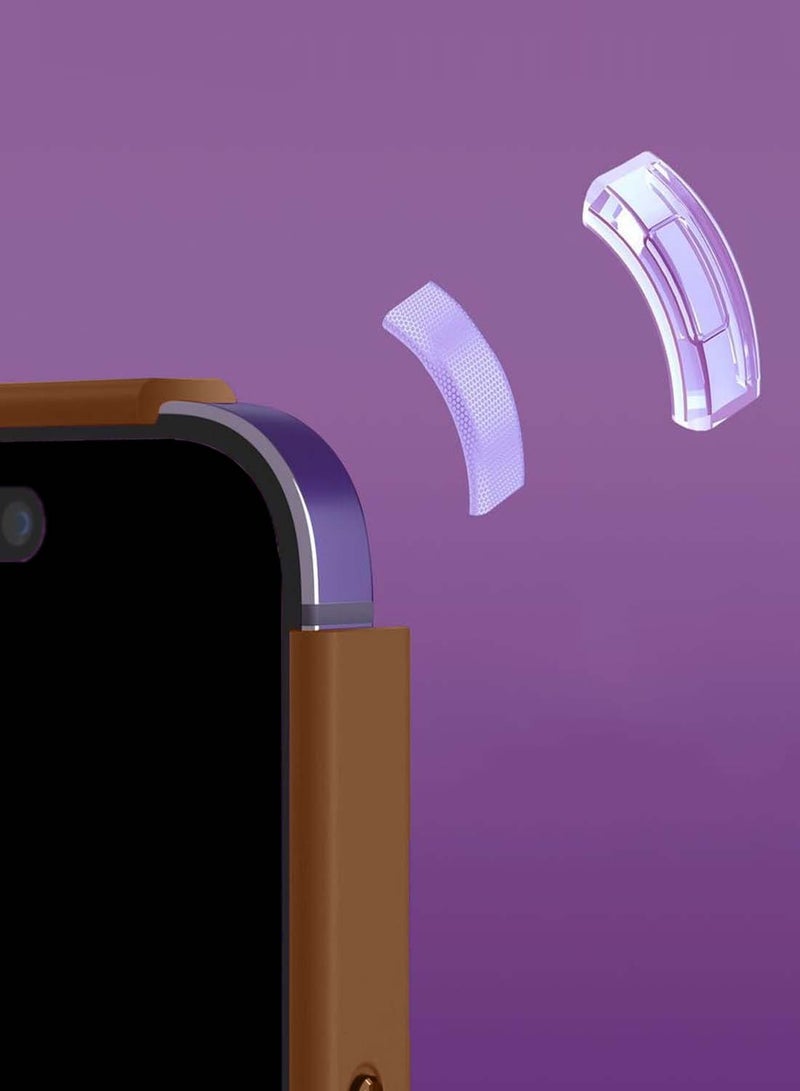 دبليو تيك ابل ايفون 16 برو ماكس 2024 حقيبة شحن لاسلكية مغناطيسية جلدية فاخرة غطاء ماج سيف الأصلي المقاوم للصدمات - الفول السوداني - Image 4