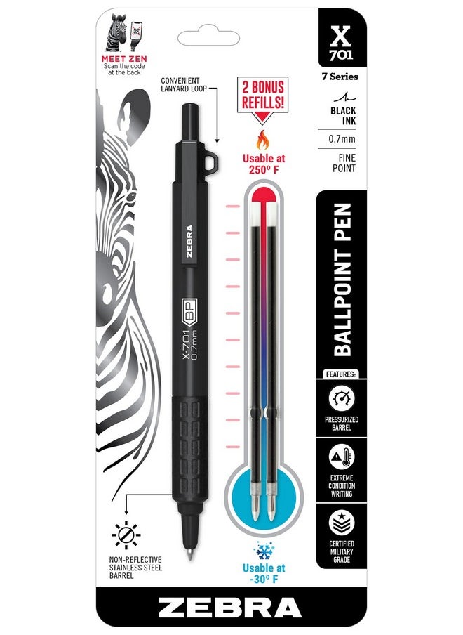Zebra Pen X-701 Tactical Retractable Ballpoint Pen  - Image 1