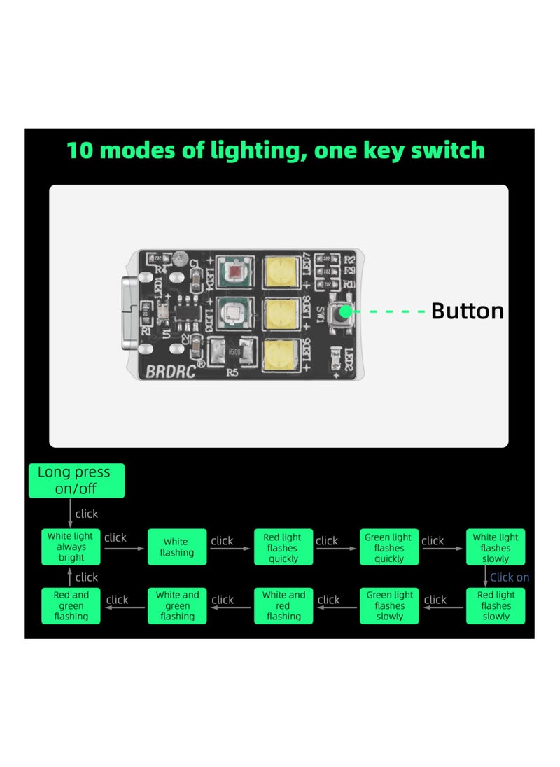 Mini Drone Anti-Collision Strobe Light, Super Bright LED Drone Light Mini Drone Collision-Proof LED Light Night Flight Strobe Light for DJI Mini 3 Pro Mavic 3 Air 2 2S Mavic Mini 2 SE Drone