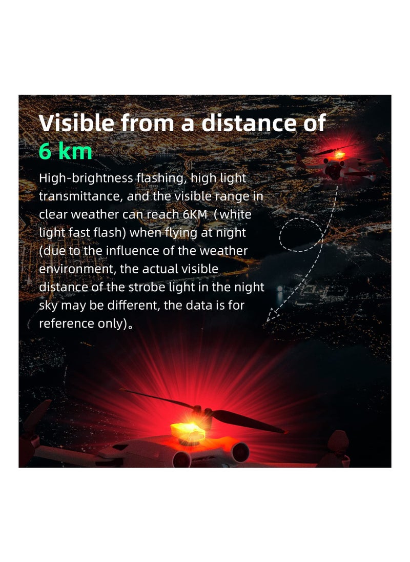 Mini Drone Anti-Collision Strobe Light, Super Bright LED Drone Light Mini Drone Collision-Proof LED Light Night Flight Strobe Light for DJI Mini 3 Pro Mavic 3 Air 2 2S Mavic Mini 2 SE Drone