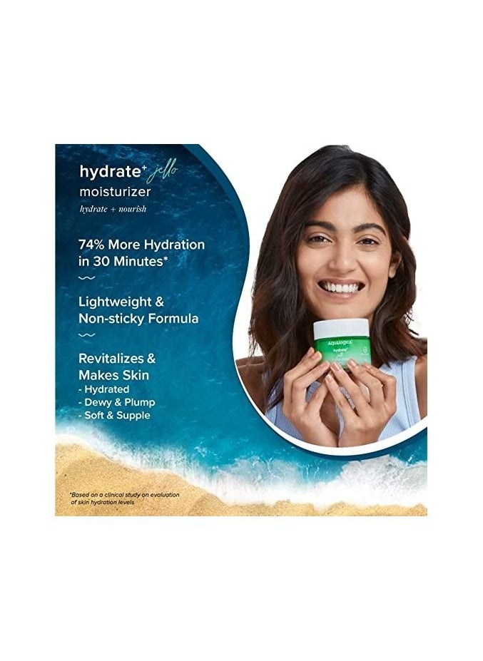 Aqualogica - Aqualogica Hydrate+ Gel Moisturizer with Coconut Water & Hyaluronic Acid for Deep Hydration, Oil-Free Formula, 100G - Image 1