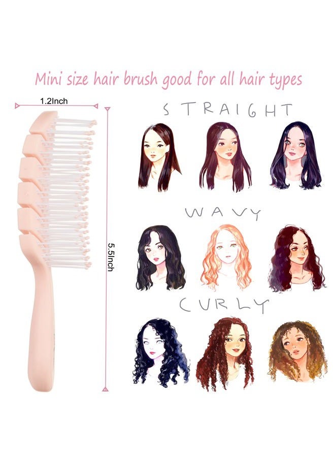 Sofmild Hair Brush Mini Travel Vent Cute Wet Brush,Speed Dry Shower Detangler Hair Brush,Glide Through Tangles With Ease For Women Girl Kids All Hair Types (Small) - Image 3
