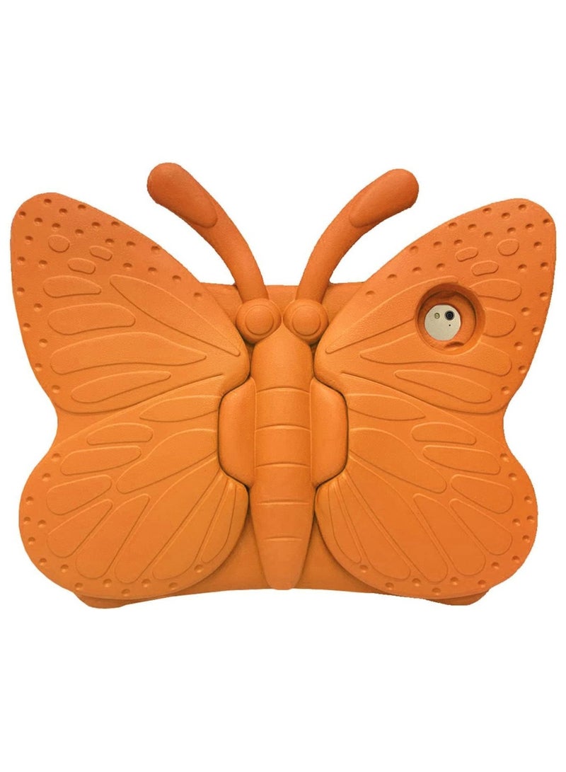ELTRAZONE iPad Case for Kids, iPad 9.7 inch Case, Light Weight Shockproof EVA Foam Protective Tablet Stand Cover Holder for Apple iPad Air/Air 2 iPad 9.7 2017/2018 Cute Butterfly (ORANGE) - Image 2