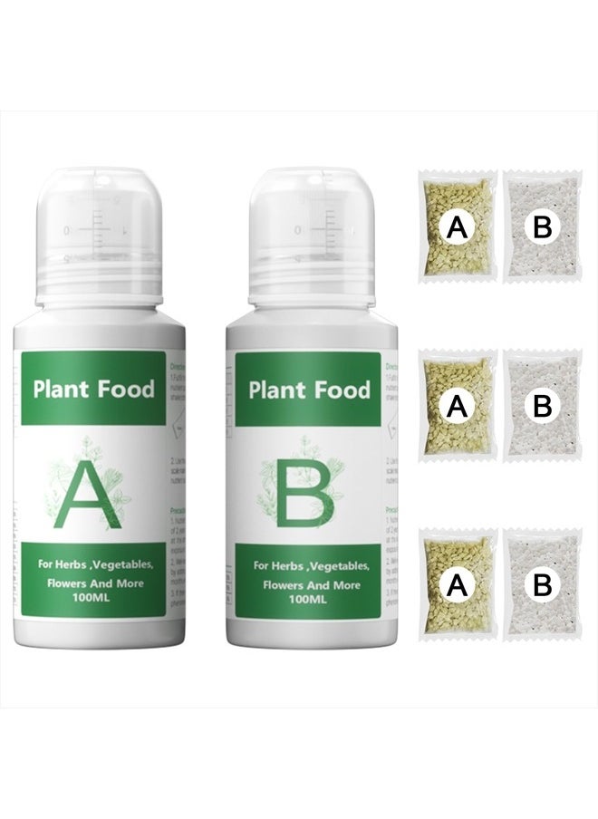 Haligo Hydroponics Nutrients (800ml in Total), Plant Food A & B Hydroponics Supplies, Indoor Plant Fertilizer for Hydroponics Growing System, Growing System Accessories for Vegetables Fruits Flowers Thrive  - Image 1