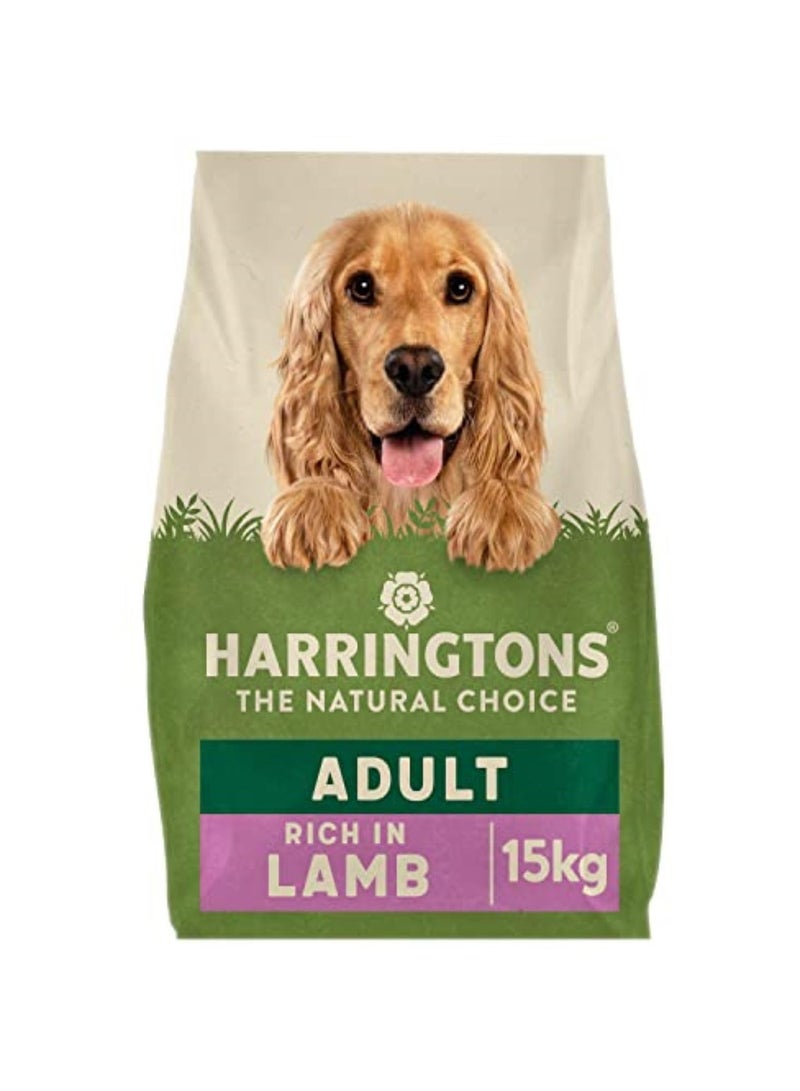 HARRINGTONS Complete Dry Adult Dog Food Lamb & Rice 15 kg - Made with All Natural Ingredients - Image 1