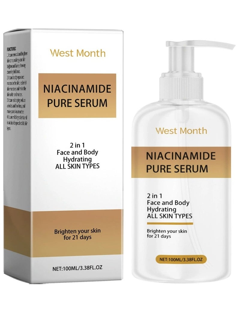 القمر الغربي سيروم اشلي شاين الذي يحتوي على النياسيناميد 2 في 1 لتفتيح وترطيب البشرة للوجه والجسم 100مل - Image 1