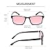 Calabria FL41 Pink Tinted Reading Glasses Black200 Lenses Full Rim Eyeglasses for Men Women Eyewear for Light Sensitivity Outdoors Photophobia Vision Reading Glasses - Image 4