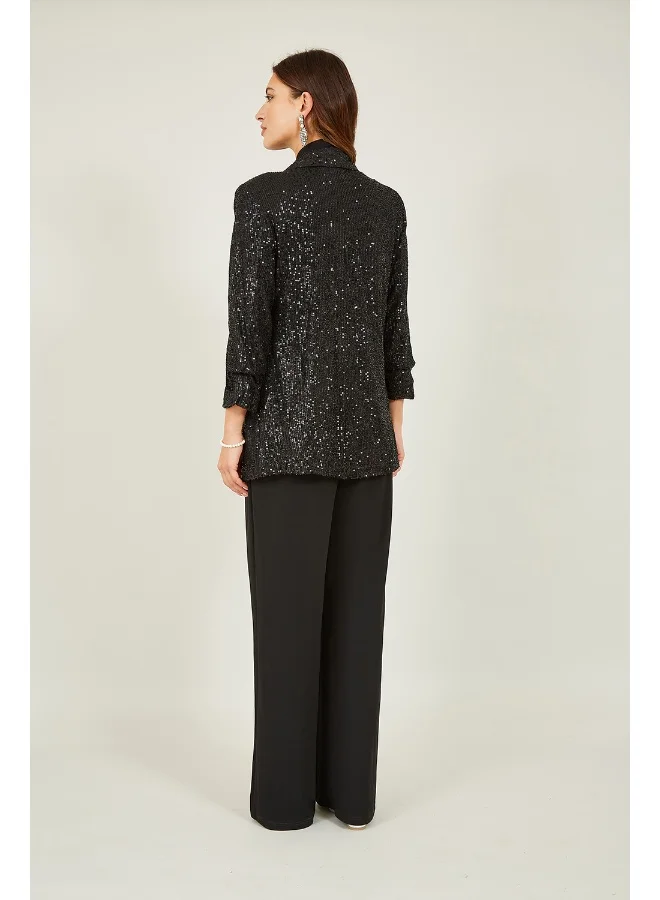 Yumi Sequin Blazer With Pockets