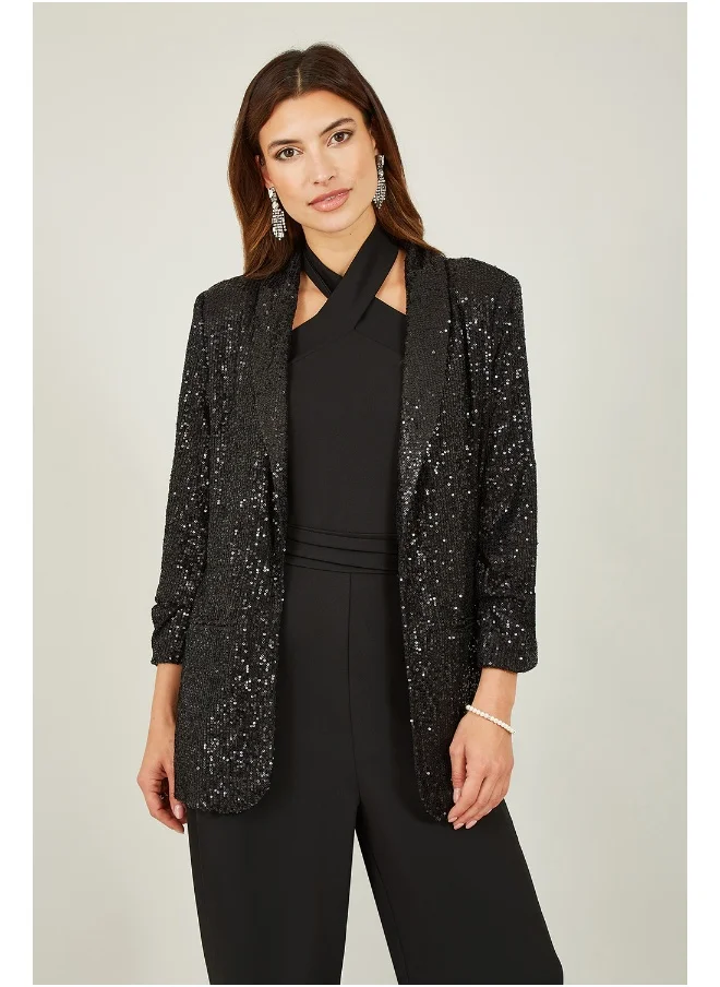 Yumi Sequin Blazer With Pockets