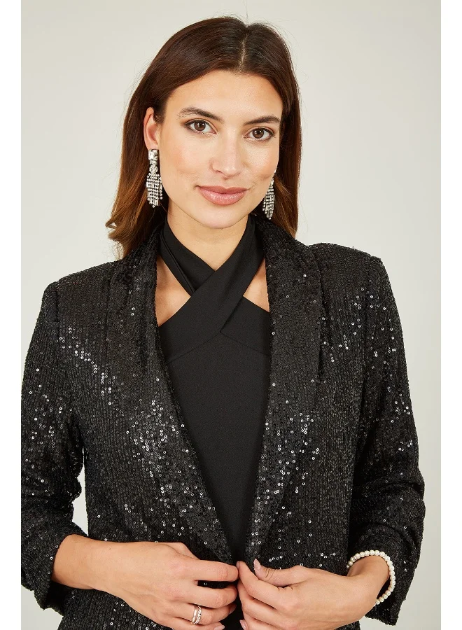 Yumi Sequin Blazer With Pockets