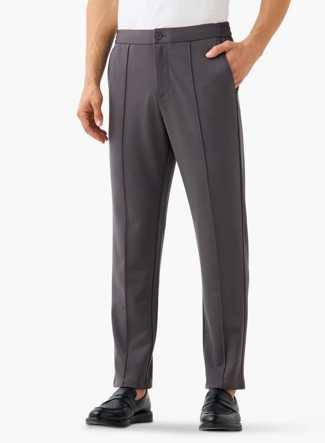 Iconic Iconic Regular Fit Trousers with Pockets