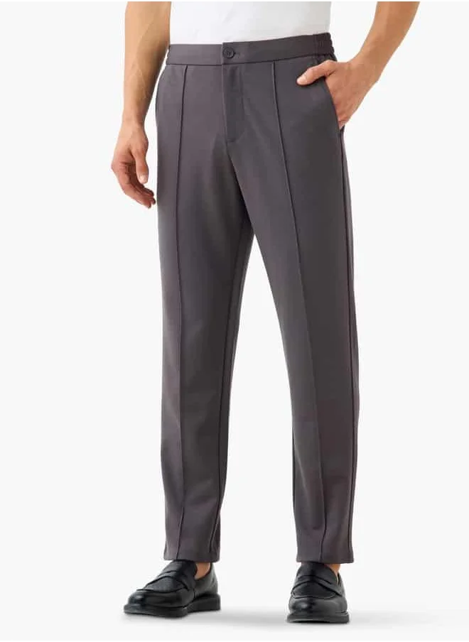 Iconic Iconic Regular Fit Trousers with Pockets