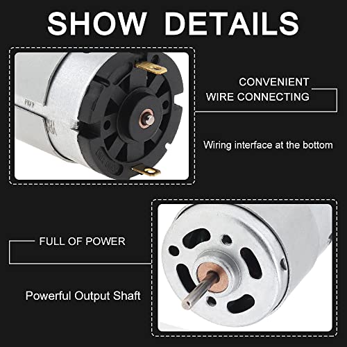 ChgImposs RS360 DC Motor 6-12V 12000-24000RPM High Speed Carbon Brush Micro Motor with Shield Ring for DIY Toys Hair Dryer Electric Fans Appliances - Image 3