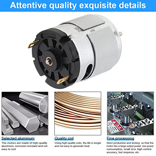 ChgImposs RS360 DC Motor 6-12V 12000-24000RPM High Speed Carbon Brush Micro Motor with Shield Ring for DIY Toys Hair Dryer Electric Fans Appliances - Image 4
