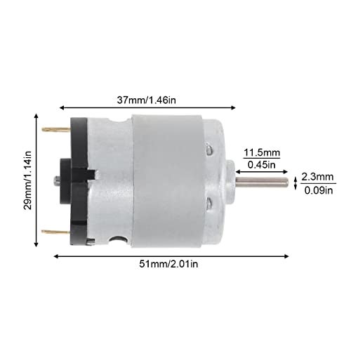 ChgImposs RS360 DC Motor 6-12V 12000-24000RPM High Speed Carbon Brush Micro Motor with Shield Ring for DIY Toys Hair Dryer Electric Fans Appliances - Image 2