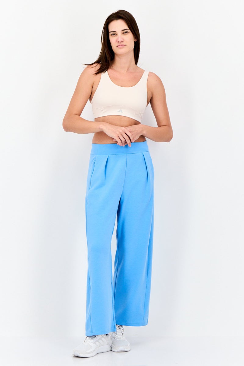 Adidas Women Sportswear Fit Yoga Sweatpants, Blue  - Image 3