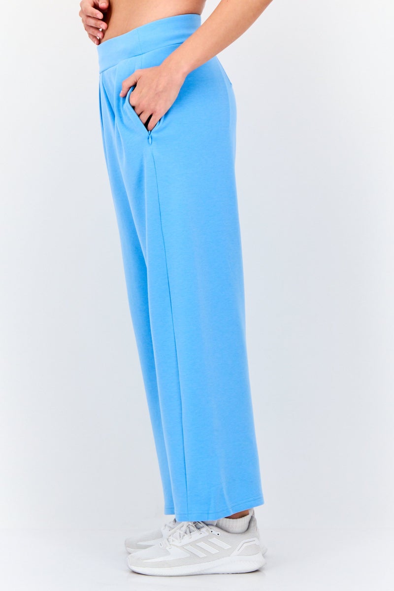 Adidas Women Sportswear Fit Yoga Sweatpants, Blue  - Image 2