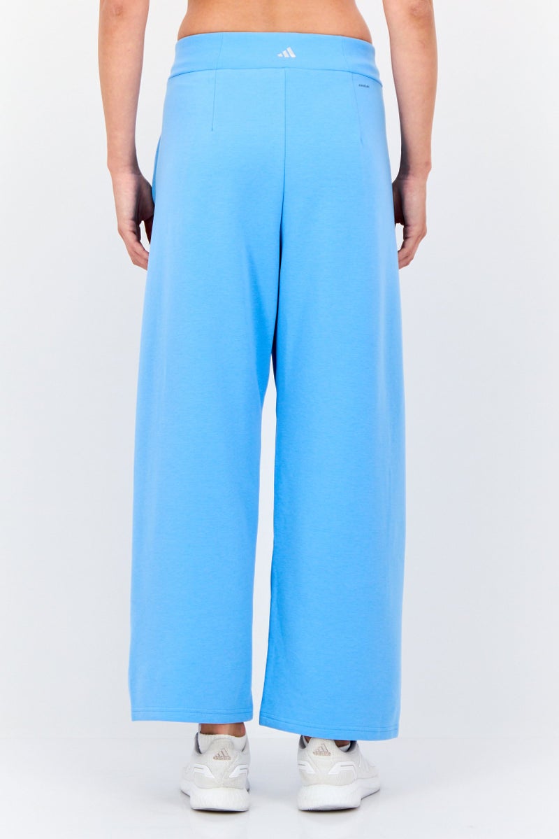 Adidas Women Sportswear Fit Yoga Sweatpants, Blue  - Image 4