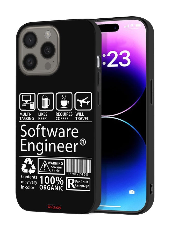 Tolwak Apple iPhone 15 Pro Protective Case Cover Software Engineer Sticker - Image 1