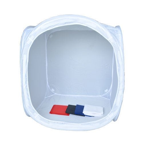 Ruittos Bestshoot 24" Portable Photo Studio Shooting Tent Light Box Cube Diffusion Softbox Tent with 4 Colors Backdrops (Red Dark Blue Black White) for Table Top Indoor Outdoor Photography - Image 1