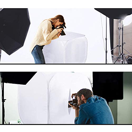 Ruittos Bestshoot 24" Portable Photo Studio Shooting Tent Light Box Cube Diffusion Softbox Tent with 4 Colors Backdrops (Red Dark Blue Black White) for Table Top Indoor Outdoor Photography - Image 2