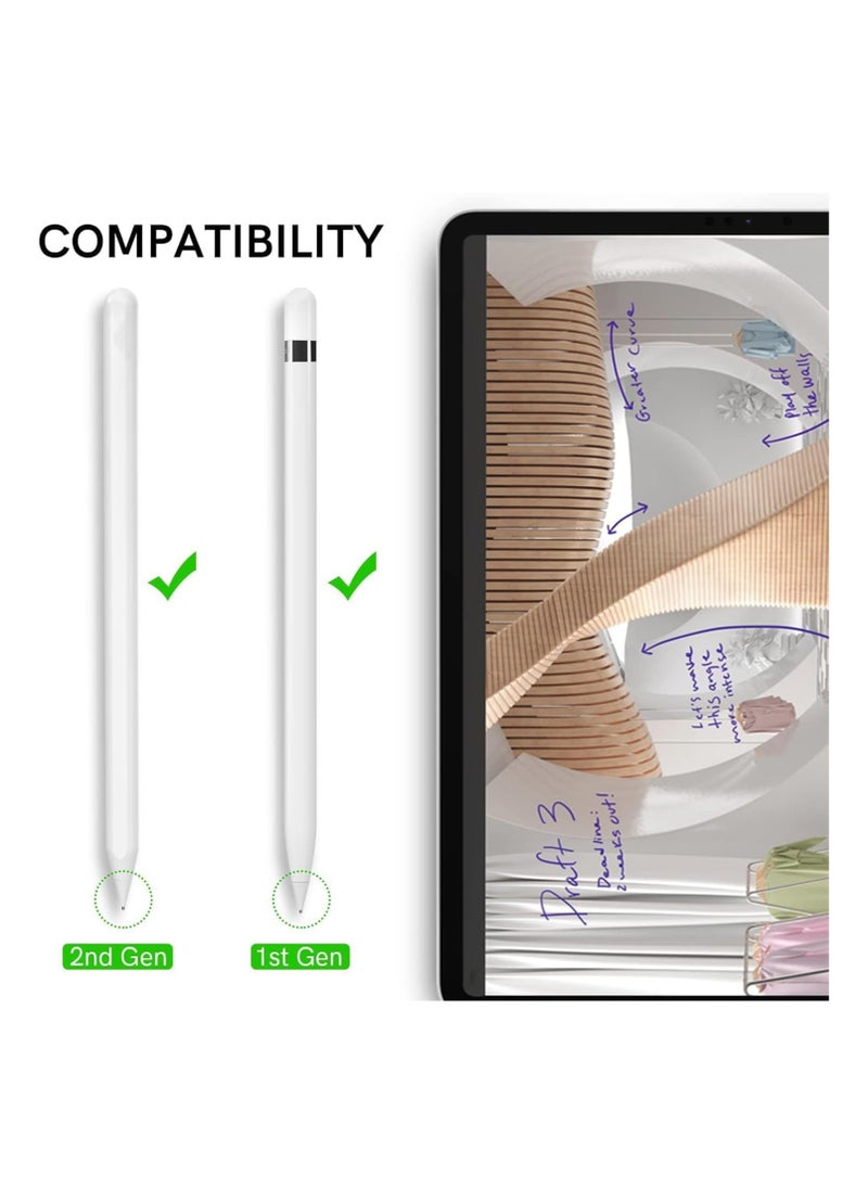 Generic - Tips for Apple Pencil 1st & 2nd Generation, 6 Pack No Wear Out Fine Point Precise Control Pen Like Replacement Nibs Compatible with Apple Pencil (White+Clear+Black) - Image 1
