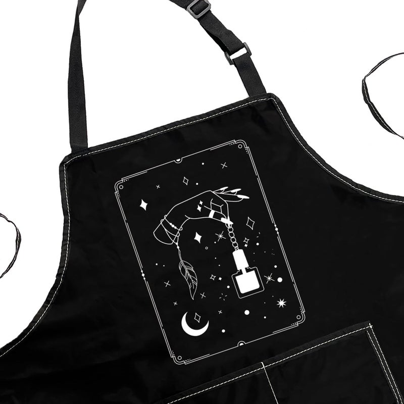 POFULL Nail Tech Supplies Gift Nails Stylist Gifts Nail Tech Bib Apron With Pockets Nail Salon Gift (Nail Apron) - Image 4