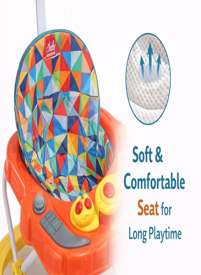 Maanit Baby Walker for Kids, Foldable Kids Walker with Height Adjustable & Parental Push Handle | Walker for Baby with Music & Light, | Walker for 6-12 Months Boy Girl (Red) - Image 2