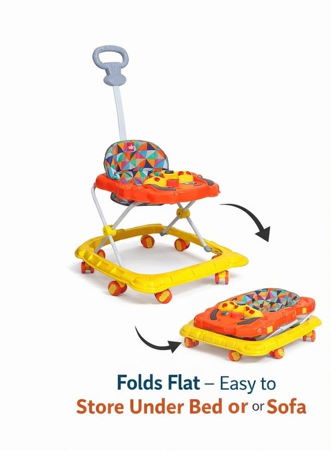 Maanit Baby Walker for Kids, Foldable Kids Walker with Height Adjustable & Parental Push Handle | Walker for Baby with Music & Light, | Walker for 6-12 Months Boy Girl (Red) - Image 4