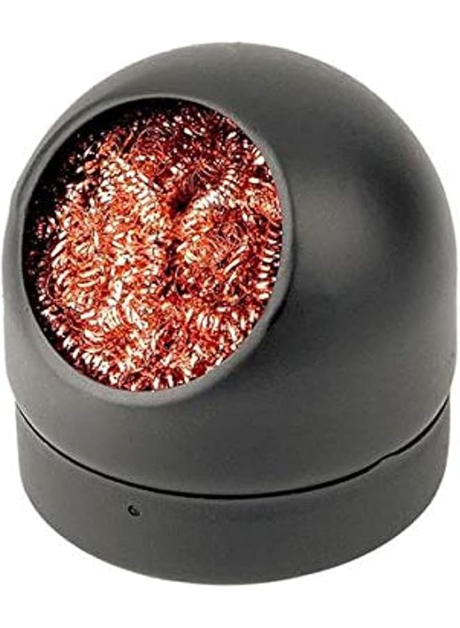 erorex Soldering Tip Iron Cleaner Solder Tip Cleaning Wire Soldering Tip Cleaning Ball And Base Holder Soft Coiled Brass Tip Cleaner Kit No Water Multicolor - Image 1