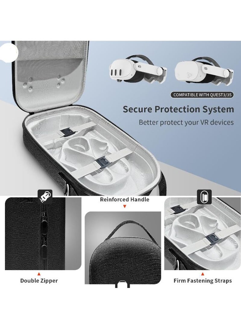 general Carrying Case Compatible with Meta Quest 3S Hardshell Storage Travel Case for Quest 3S Headset and Controllers Accessories - Image 2