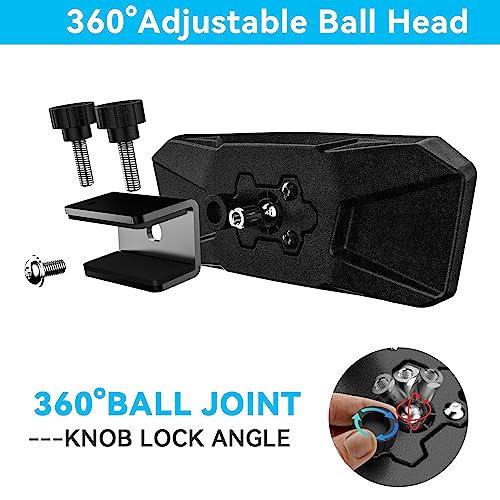 Esploratori Boat Rear View Mirror,Universal 4"x11" Marine Mirror Accessories and Lock Konb,Wide-angle Convex Boat Fit for Pontoon Boat Floating Bridge Boat Sports Crew Surfing - Image 4