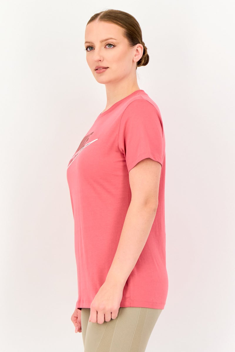 Nike تي شيرت رياضي نسائي بأكمام قصيرة، وردي قديم، - Image 4